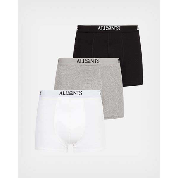 Allsaints Australia Mens Wren 3 Pack Boxers Black/Grey/White AU42-971